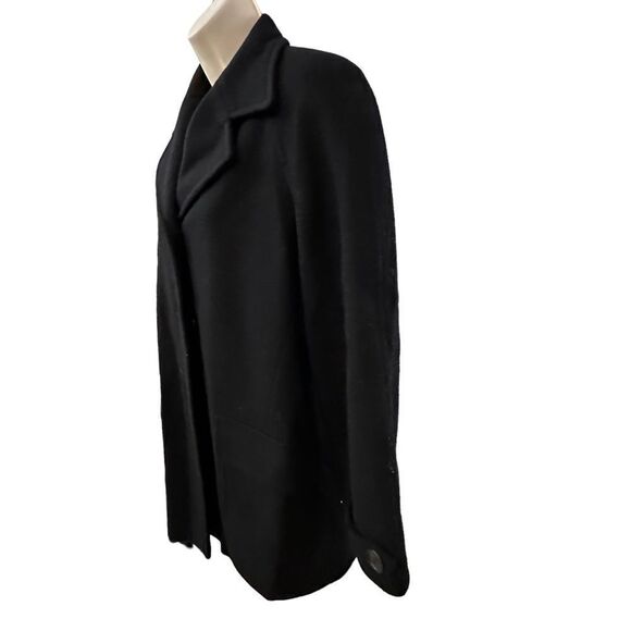 NY&CO ~ Women’s Black Overcoat ~ 100% Wool ~ freshly dry cleaned ~ size 4 - Picture 2 of 8